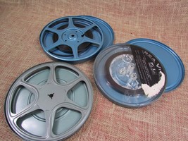 3 vintage 8mm film canisters (one empty) w/partal home movies - £13.81 GBP