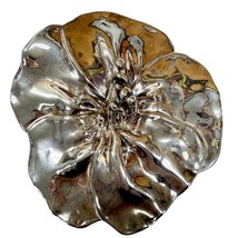 VTG 4&quot; Sterling Silver 925 Puffy flower statement PENDANT/BROOCH Israel 42.7 gr - £211.30 GBP