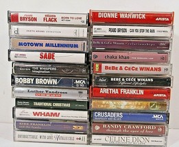 22 Cassette Tape Mix Lot R&amp;B-Soul-Pop-Gospel Bobby Brown Barry White Aretha - £15.81 GBP