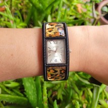 HUGO Leopard Print Cuff Watch - £23.16 GBP