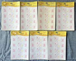 Hallmark Tickled Pink Baby Girl Themed Sticker Sheets Lot of 7 SKU - £28.98 GBP
