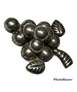 Vintage Sterling Silver Brooch Pin 925 Mexico Grape Cluster Huge - $56.10