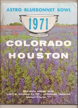 1971 Bluebonnet Bowl Game Program Houston Cougars Colorado Buffaloes - £87.74 GBP