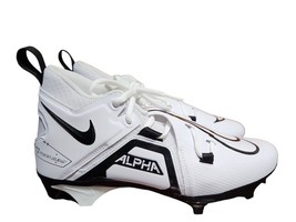 Nike Alpha Menace Pro 3 CT6649-100 Mens White Black  Size 8.5 Football Cleat - £46.38 GBP