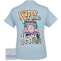 New GIRLIE GIRL T SHIRT HAPPY MIND HAPPY LIFE - $22.76+