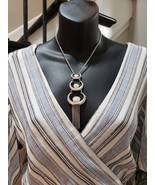 Trixxi Multicolor Striped Short Sleeve Wrap V Neck Elastic Waist Casual ... - $38.42 CAD
