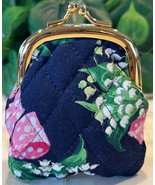 Vera Bradley Return to Happiness Framed Kiss Lock Floral Coin Purse Wallet - $25.98 CAD