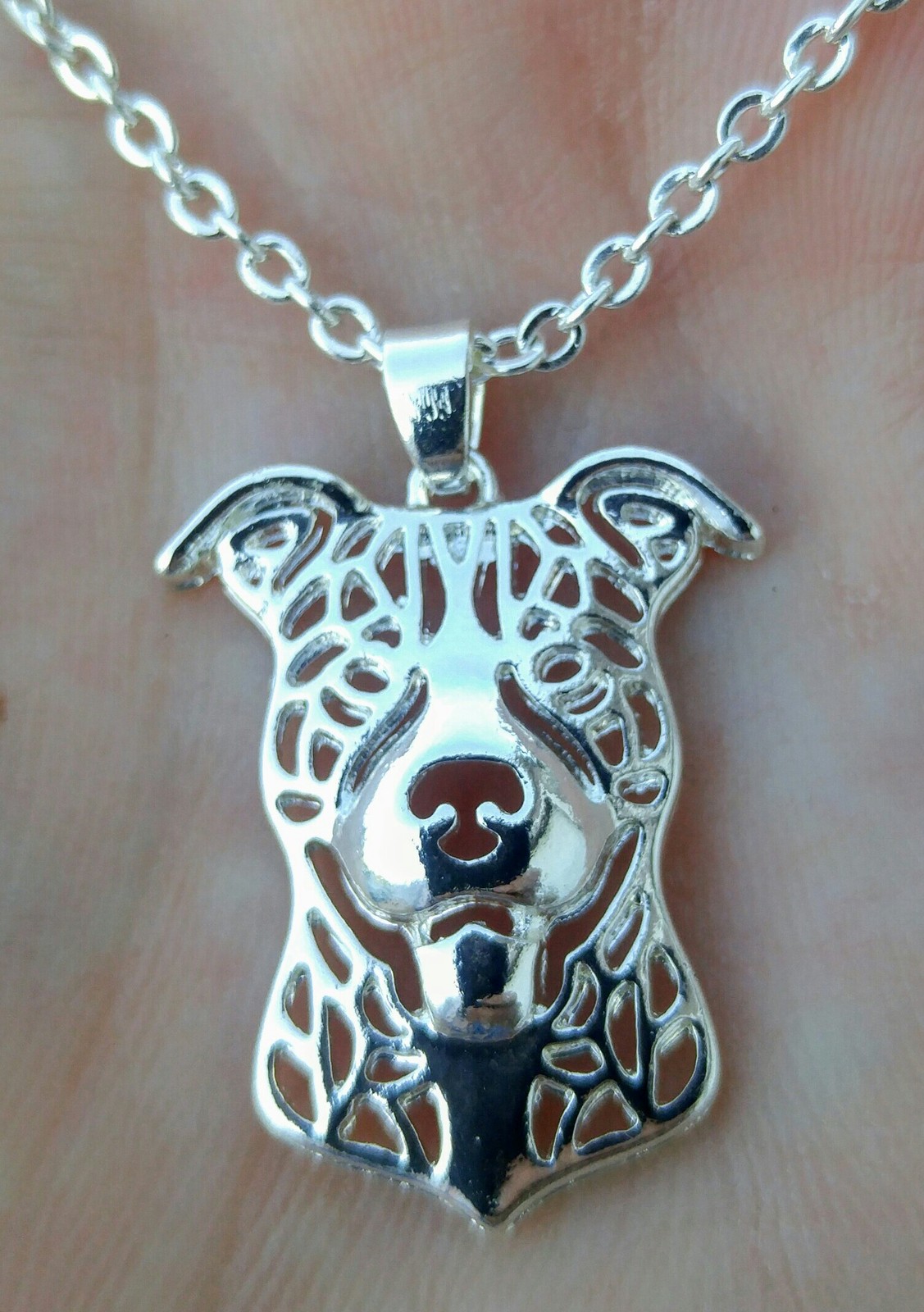 Pit Bull Flop Ears Necklace