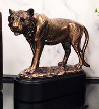 8.5"L Realistic Wildlife Bengal Orange Tiger Prowling Sculpture With Tro... - $73.99