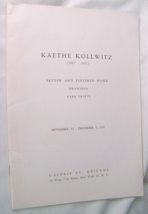 1961 KATHE KOLLWITZ GALERIE ST ETIENNE EXHIBITION NYC NY CATALOG ART KAETHE - £18.58 GBP