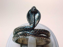 Vintage COBRA SNAKE Sterling Silver Ring - Size 9 1/4 - FREE SHIPPING - £27.91 GBP