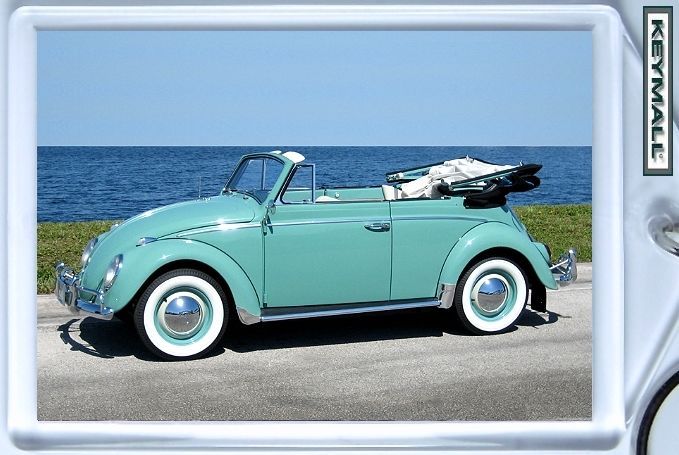 KEYTAG GREEN VW BEETLE CONVERTIBLE OLD BUG KEYCHAIN PORTACHIAVI LLAVERO ... - $19.95