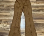 NWT SPANX 20323Q Faux Suede Flare in Rich Caramel Seamed Pull-on Pants L... - $75.99