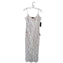 Lulu&#39;s White Lace Overlay Sleeveless Midi Dress Womens Large NEW - £37.37 GBP