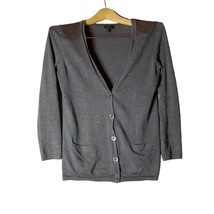 Talbots Womens M Petite Cardigan Sweater Long Sleeve Button Up Wool Grandpa - £17.20 GBP
