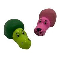 Jay at Play Animal Mini Figurines Green Alligator &amp; Pink Dog - £13.78 GBP