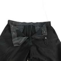 George Mens Black Casual Polyester Blend Slacks Pants Button Zipper 43" x 32" - £9.30 GBP