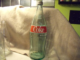 Coca Cola 32 oz Green Glass return for deposit Bottle with twist off lid - $75.00