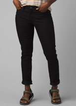 EUC Womens 8 Tall Prana Kayla Jeans Denim Black Out Stretch 29 X 36 Dark - £69.82 GBP