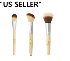 Bamboo Eco Makeup Cosmetic Foundation Powder Blush Brush Set Tool -US SE... - £11.03 GBP