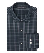 Tommy Hilfiger Dress Shirt Men&#39;s 17.5 34/35 Green Regular Fit Stretch Twill - $556.74 MXN