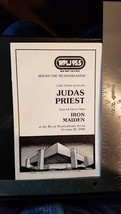 JUDAS PRIEST / IRON MAIDEN MEADOWLANDS OCTOBER 22, 1982 CONCERT PROGRAM ... - $82.00