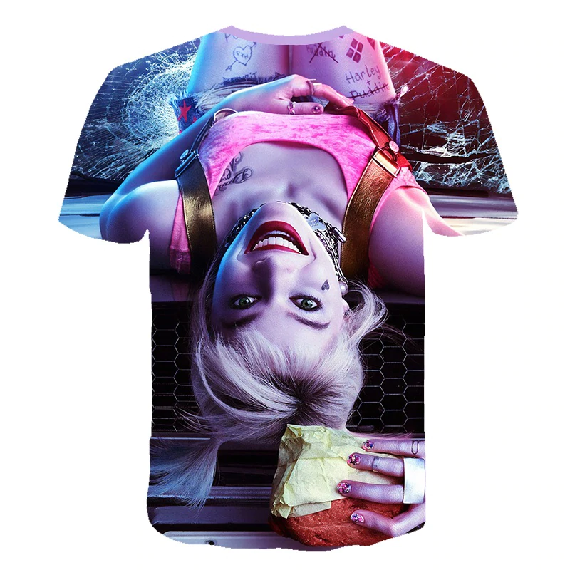 New Funny Female Clown T-Shirt Men and Women Shirt Top 3D Harajuku Carto... - $18.00