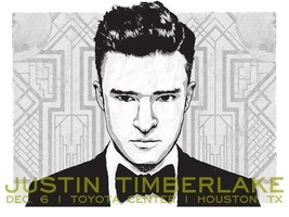 Justin Timberlake Poster Nsync Ou &#39;N Sync Signed Numbered Houston Dec 5-... - $134.46