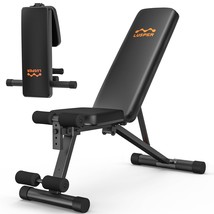 Adjustable Weight Bench Foldable - 600 Lb Stable Workout Bench, 5 Sec Fa... - $166.99