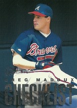 1997 Ultra Checklist Greg Maddux 4 Braves - £0.79 GBP