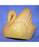 Vintage Gonder Yellow, Pink Swan Vase/Planter-5 inches tall - $27.34 CAD