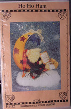 Christmas Pattern (Used) Ho Ho Hum Primitive Santa Sleeping on the Moon ... - $5.69