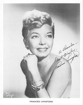 Frances Langford (d. 2005) Signed Autographed Glossy 8x10 Photo - COA Matching H - $39.59