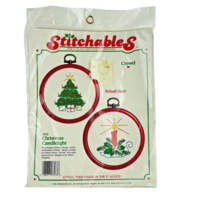 Dimensions Stitchables  Crewel Christmas Candlelight Kit 7573 Tree and C... - €15,25 EUR