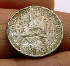 1966 Silver Panama 1/10  Balboa Armored Balboa Coin - poor condition - $24.68 CAD