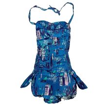 50s VTG Rose-Leen Ladies Swimsuit Bubble Butt XS Canadian Beach Wear Tur... - $140.63