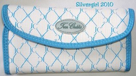 Ladies White Blue Jean Chablis JC Clutch Wallet - $242.57 MXN