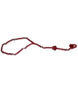 Slave Anklet with Attached Toe Ring Red Beads Dragonflies and Flowers - £16.02 GBP