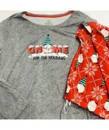 Womens 2X Christmas Gnome Pajamas Long Sleeve and Joggers Gnome For the ... - £27.25 GBP