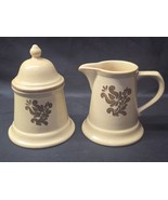 Vintage PFALTZGRAFF Stoneware VILLAGE Cream &amp; Sugar Bowl With Lid - Made... - $14.64