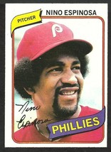 1980 Topps Burger King Baseball Card #17 Philadelphia Phillies Nino Espinosa ex - £0.58 GBP