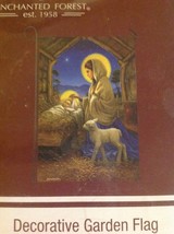 Jesus in Manger Christmas Garden Flag 12.5&quot;x18&quot; Nativity Virgin Mary - £8.10 GBP