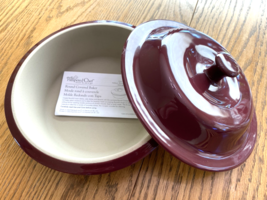 NEW Pampered Chef Cranberry 6 Cup 1.5L Round BAKER Casserole Dish w/Lid ... - $35.09 CAD