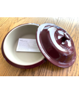 NEW Pampered Chef Cranberry 6 Cup 1.5L Round BAKER Casserole Dish w/Lid ... - €21,35 EUR