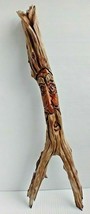 Vintage Drift Wood Carved Old Man Spirit Wizard Whittle Sculpture Art 37&quot;H Large - £143.87 GBP