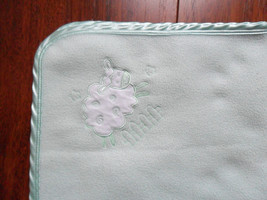 Mint Green Lamb Sheep Baby Blanket w/Satin Trim Security Blanket by Baby Gear - £13.83 GBP