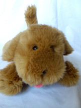 Eden Dog Puppy Plush Stuffed 1998&quot;  Brown Tan Floppy Soft 12&quot;  Red Pal C... - £14.71 GBP