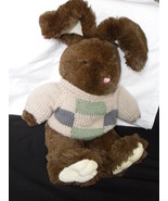 Dan Dee Bunny/Rabbit Plush w/sweater Collector&#39;s Choice Green, Blue &amp; Be... - $484.13 MXN