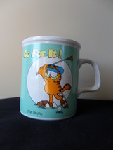 GARFIELD Cat GOLF COFFEE MUG/CUP Vintage 1978&quot; JIM DAVIS Enesco ALL STAR... - $14.65