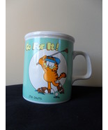 GARFIELD Cat GOLF COFFEE MUG/CUP Vintage 1978&quot; JIM DAVIS Enesco ALL STAR... - £11.52 GBP